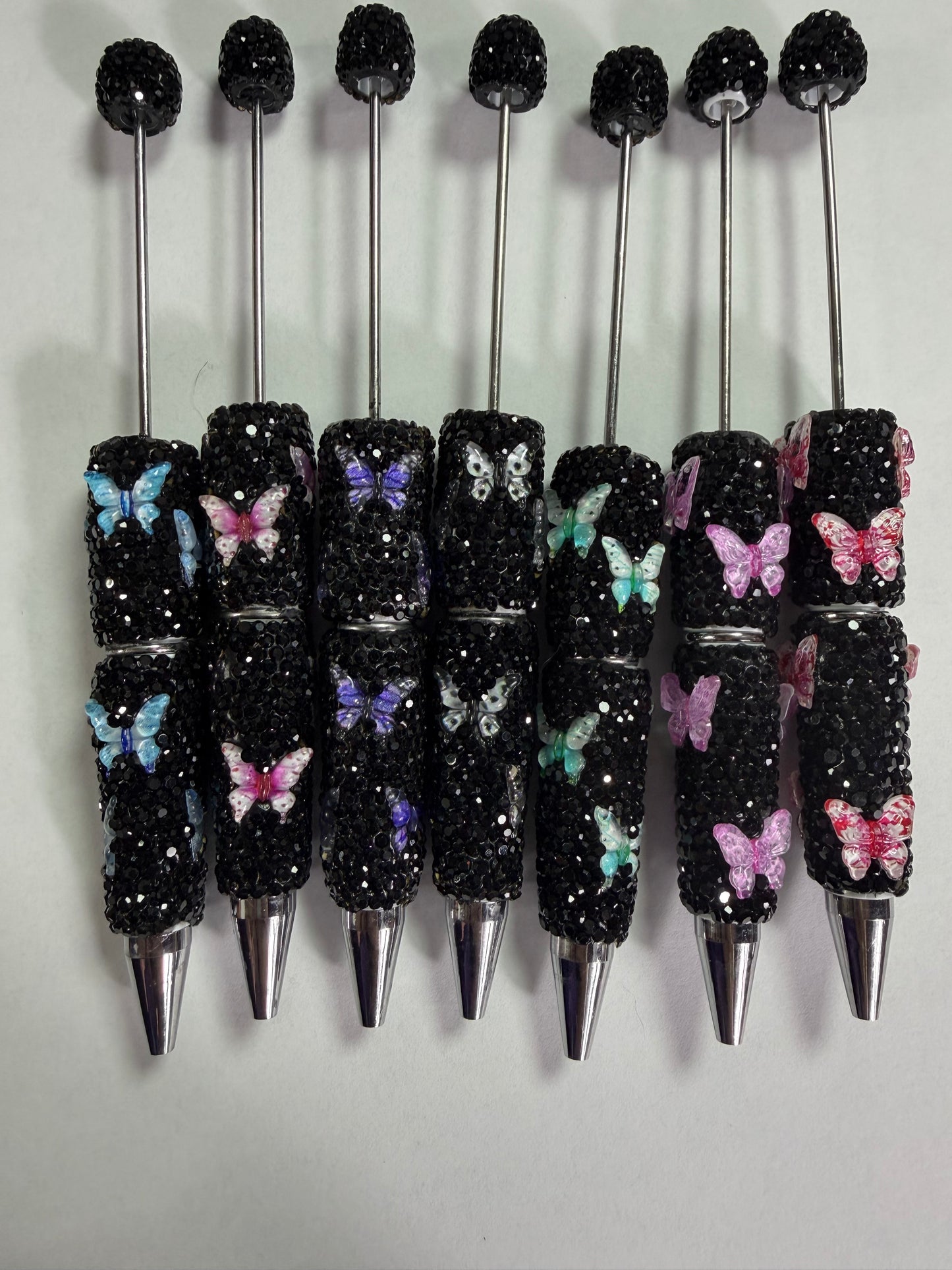 Beadable pens just the pen Black butterfly mystery