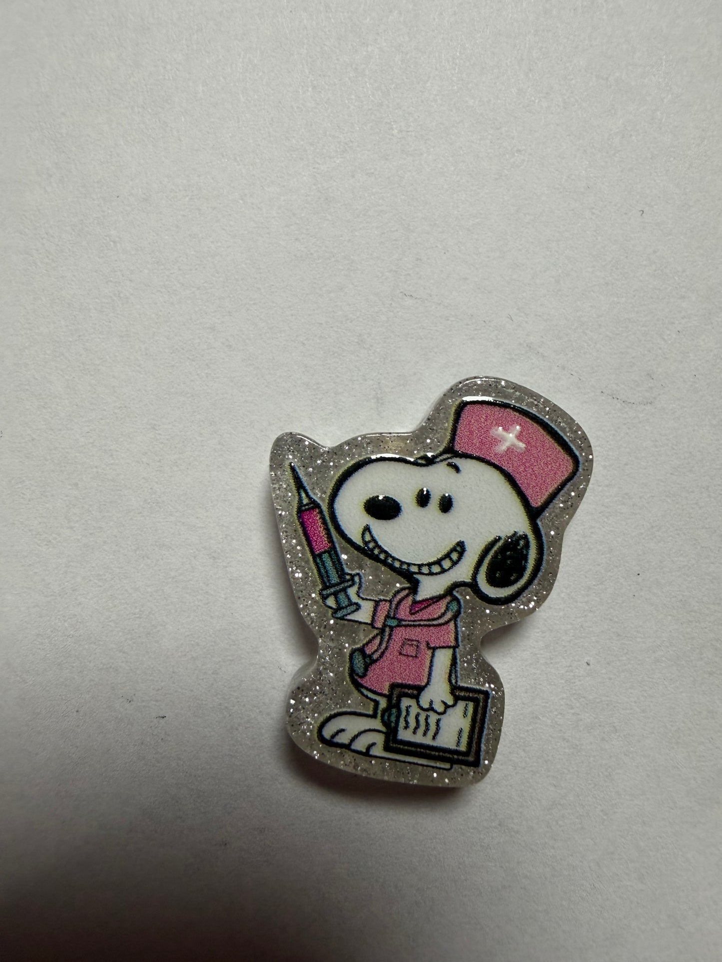 Acrylic focal Nurse snoopy pink