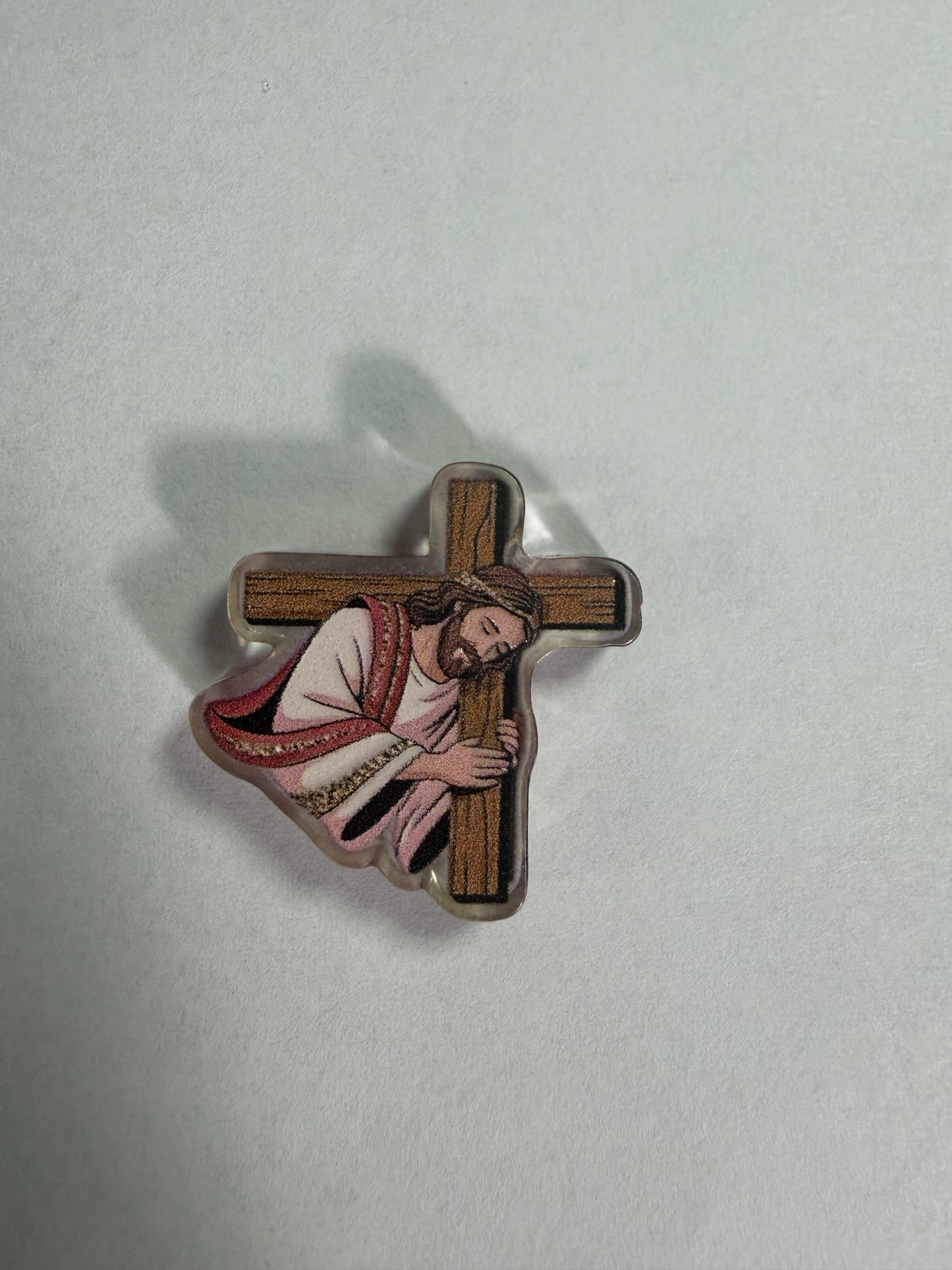 Acrylic focal Faith Jesus with cross