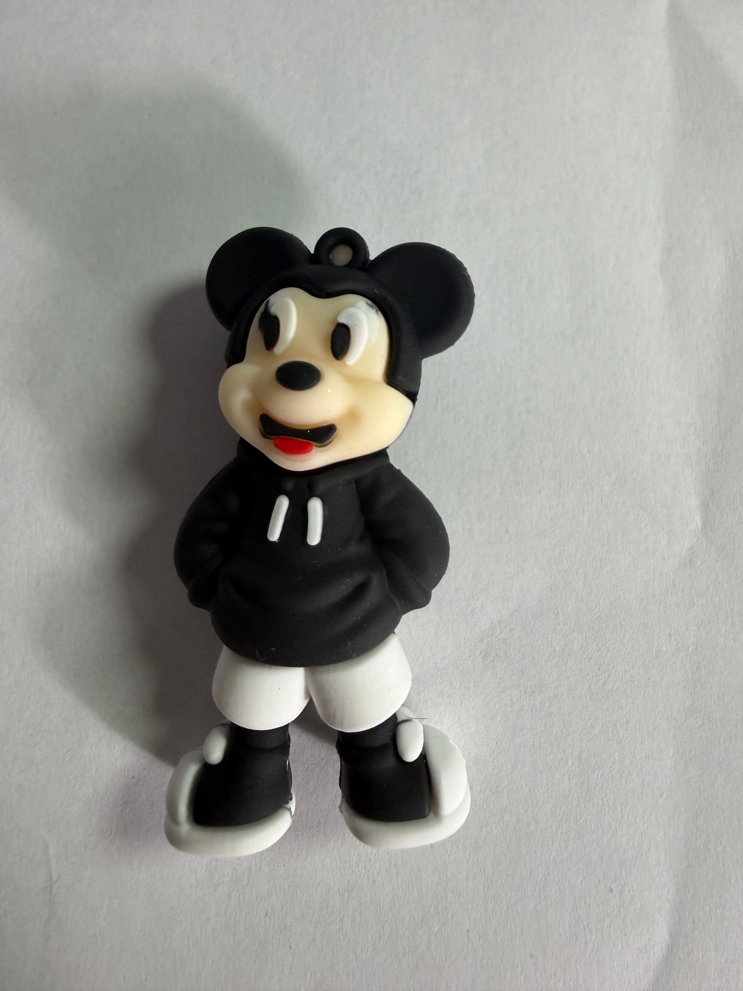 Pen topper silicone Boy mouse with hoodie