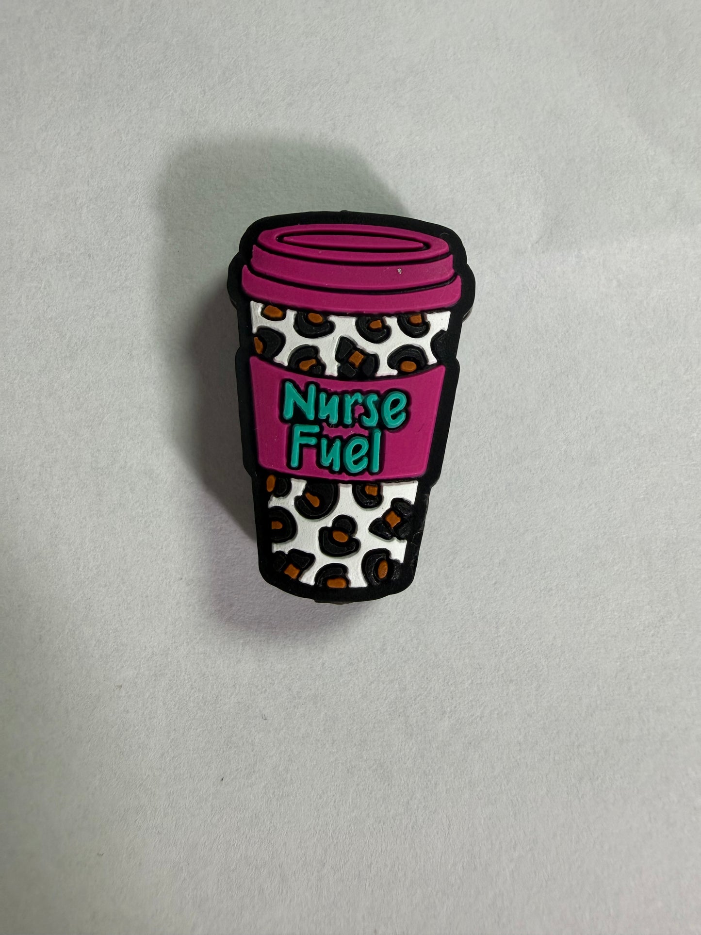 Focal 2d nurses fuel white leopard pink cup
