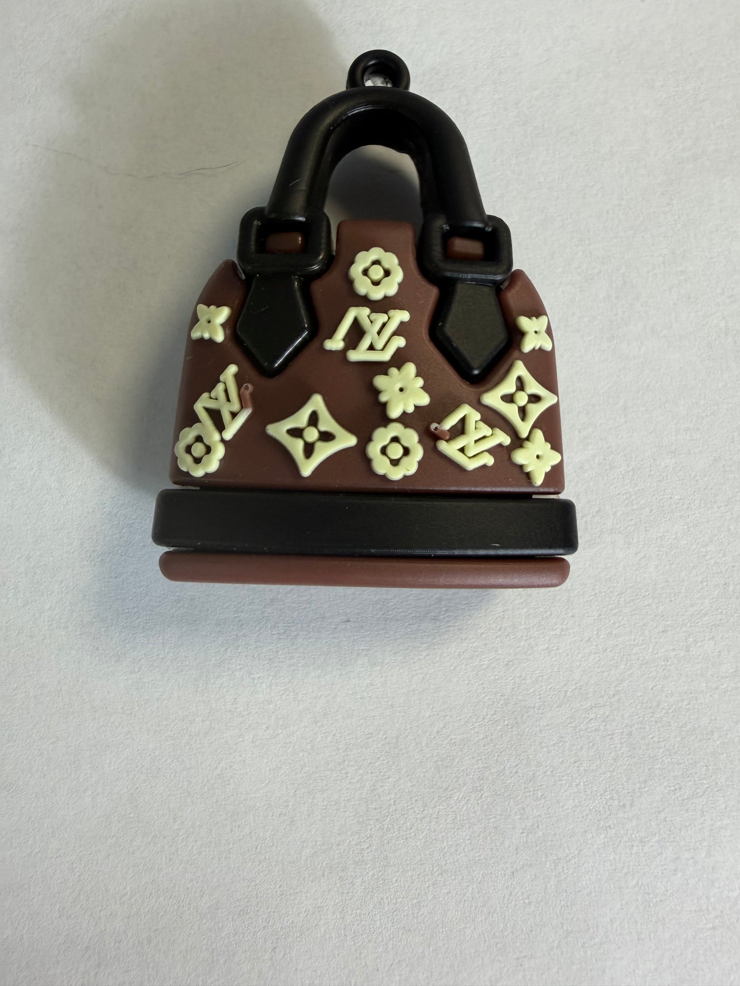 Pen topper silicone Brown and black lv purse