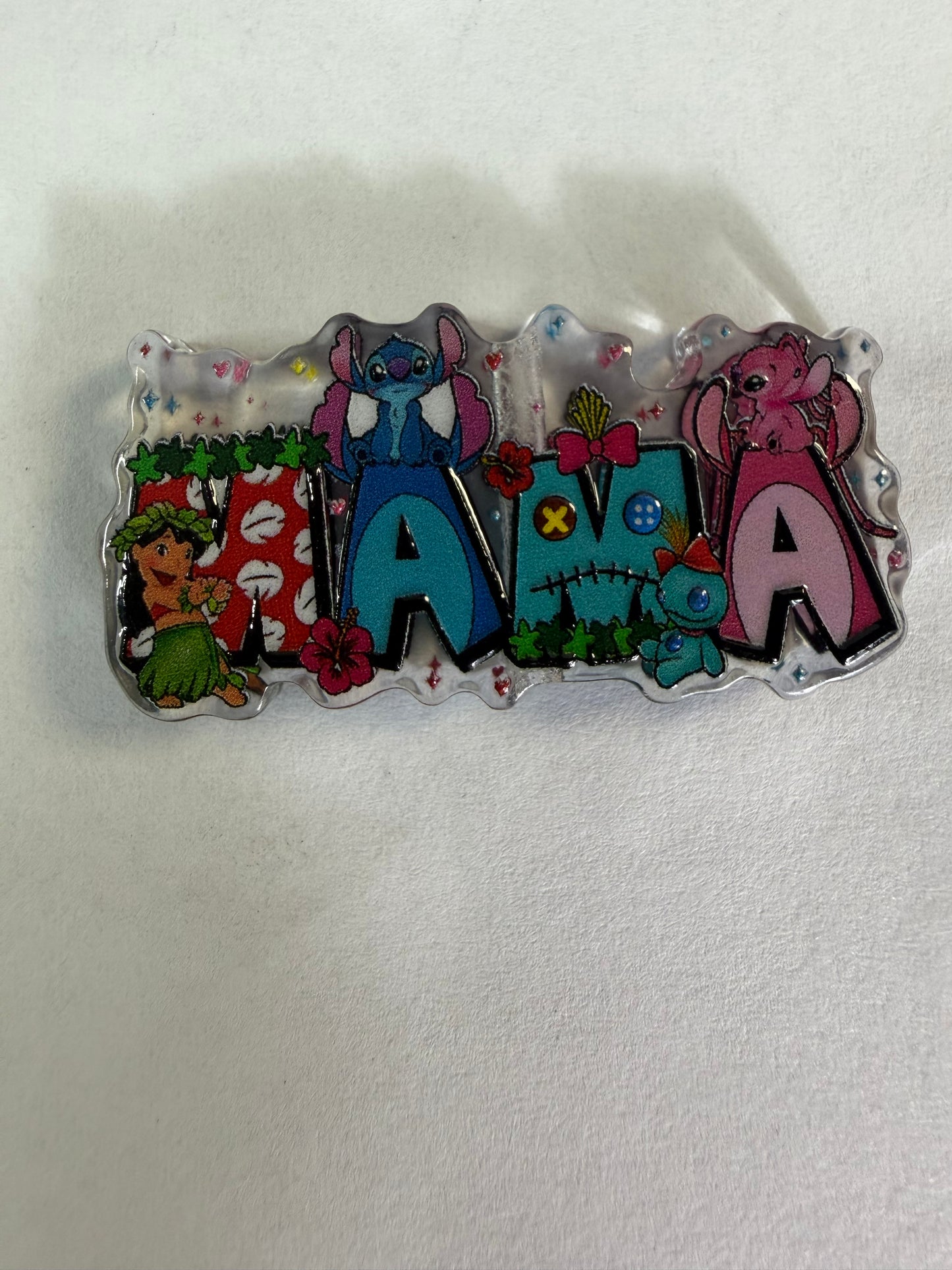 Acrylic focal Mama stitch theme