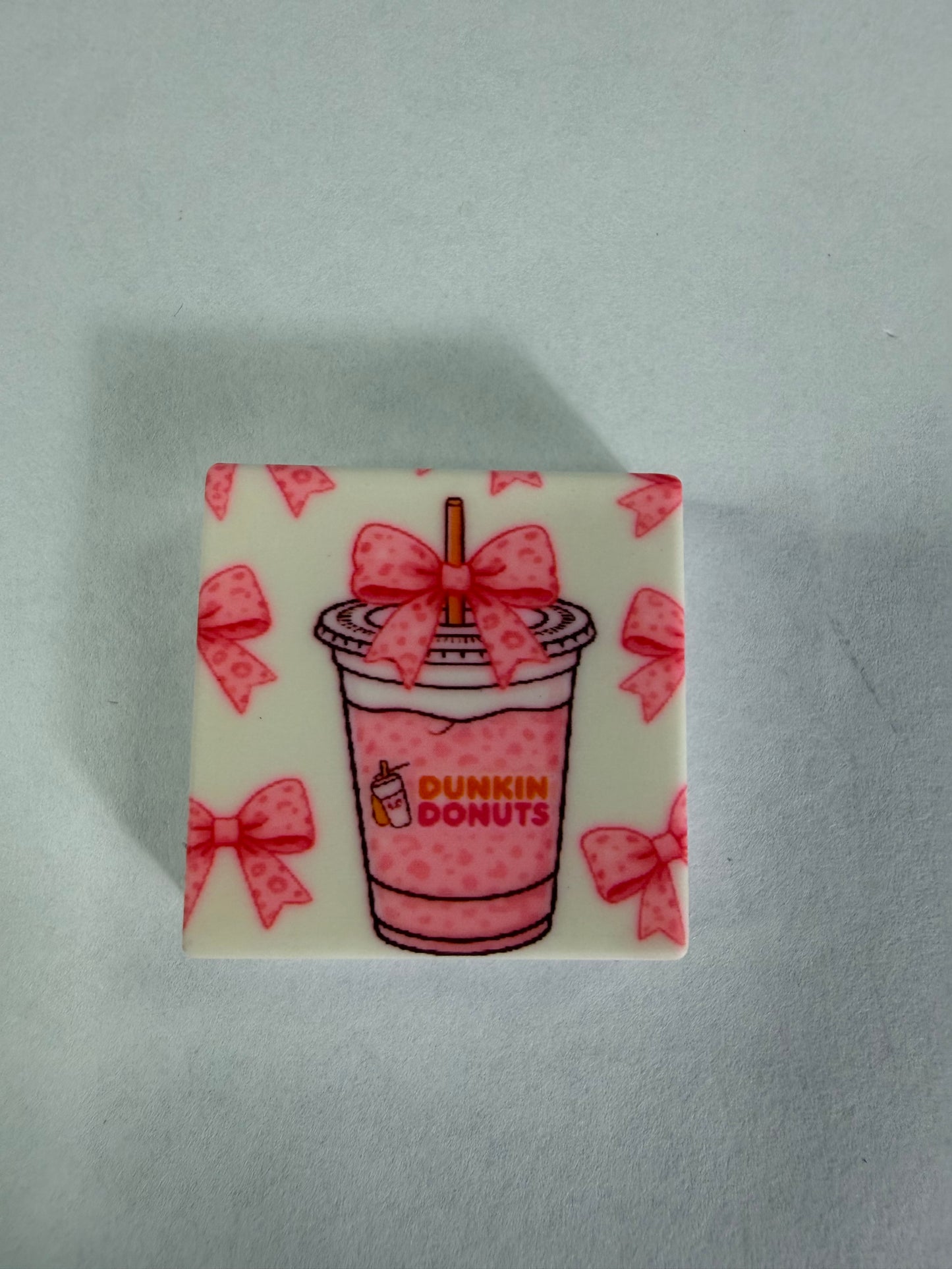 Focal 2d Dunkin ice coffee with bows