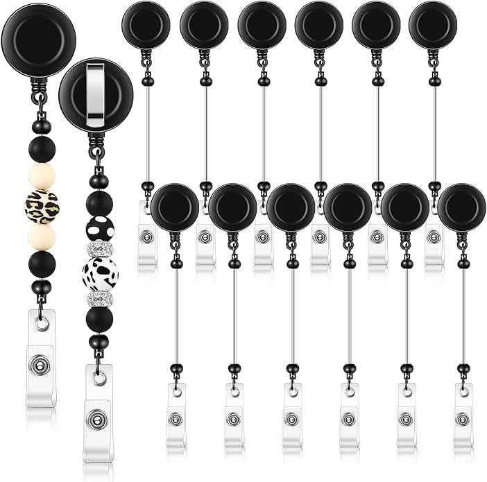 beaded badge reel