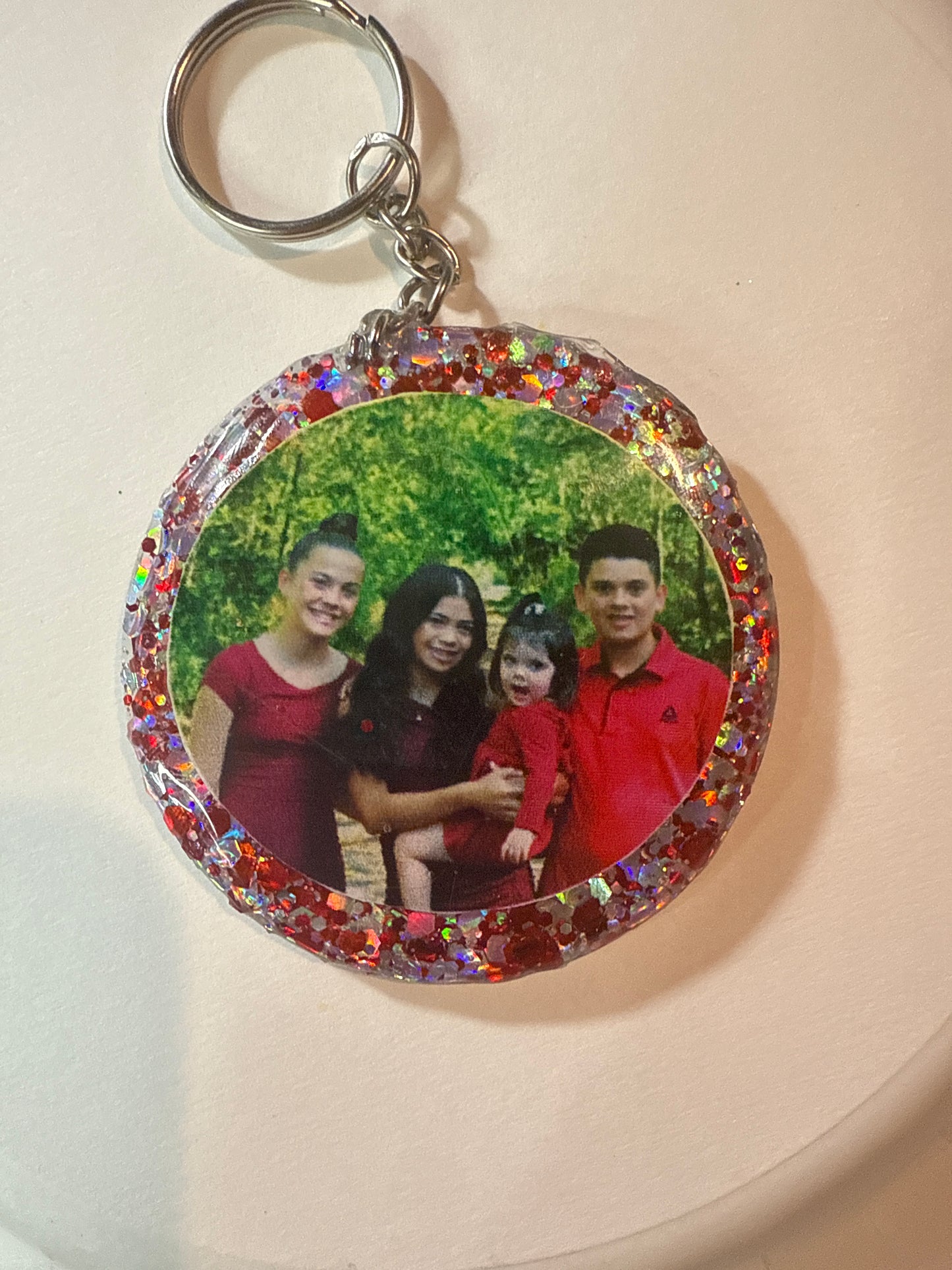 Custom keychain with photos