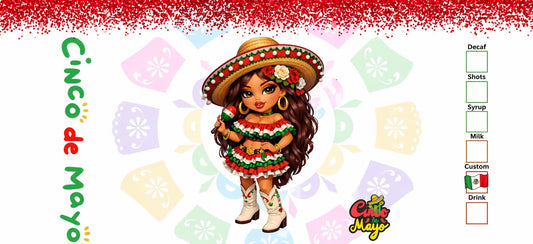 Cup wraps uvdtf cinco de mayo with girl drink version