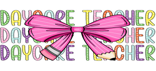 Cup wraps uvdtf daycare with pencil bow
