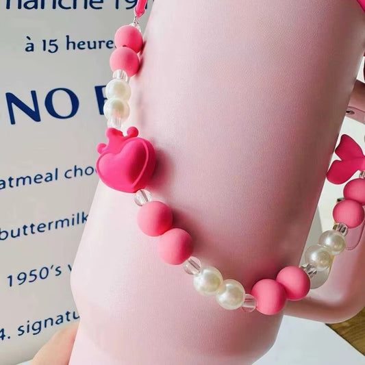 Beaded tumbler strap