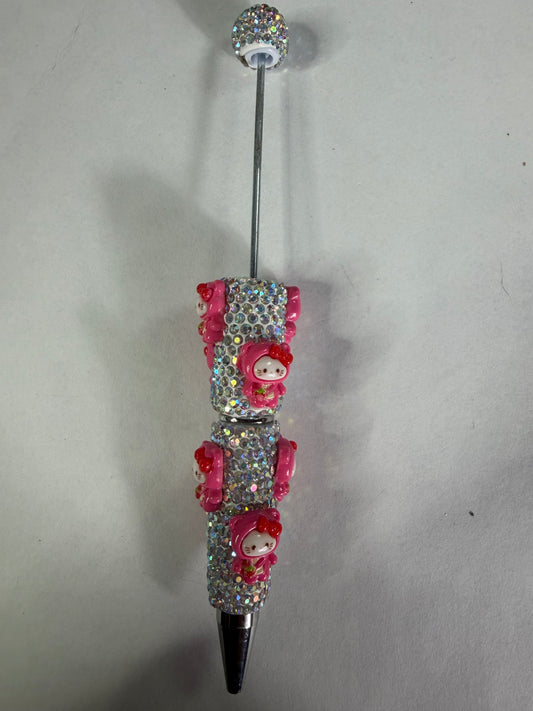 Beadable pens just the pen Ab rhinestone hk in full body bear costume