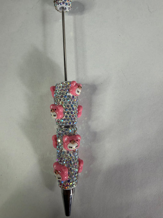 Beadable pens just the pen Ab rhinestone  Hk head in bear costume