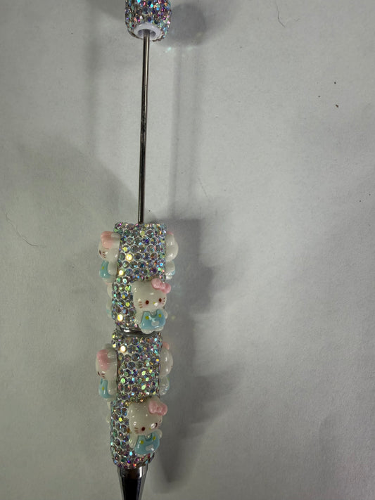 Beadable pens just the pen Ab rhinestone  Hk in blue dress