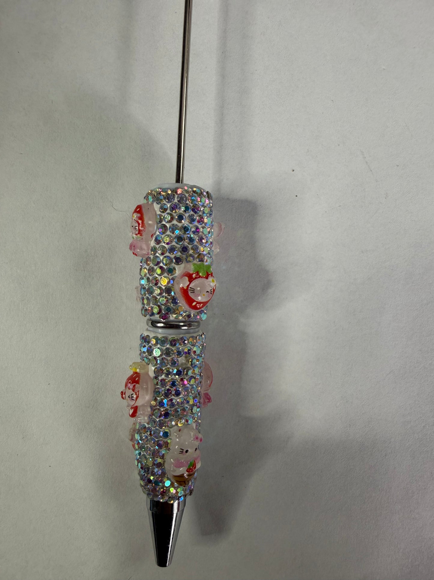 Beadable pens just the pen Ab rhinestone Hk with strawberry