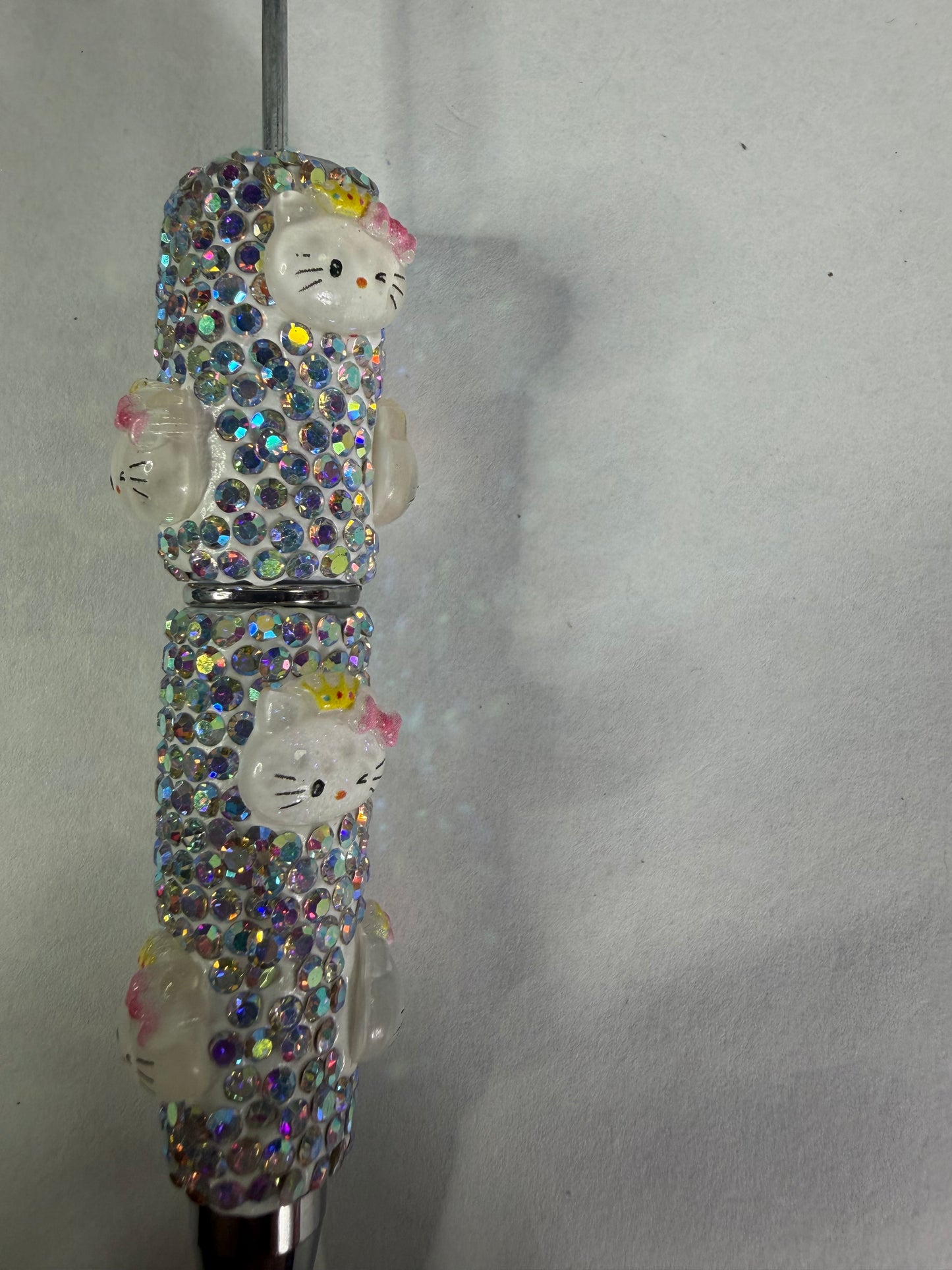 Beadable pens just the pen Ab rhinestone Hk with crown