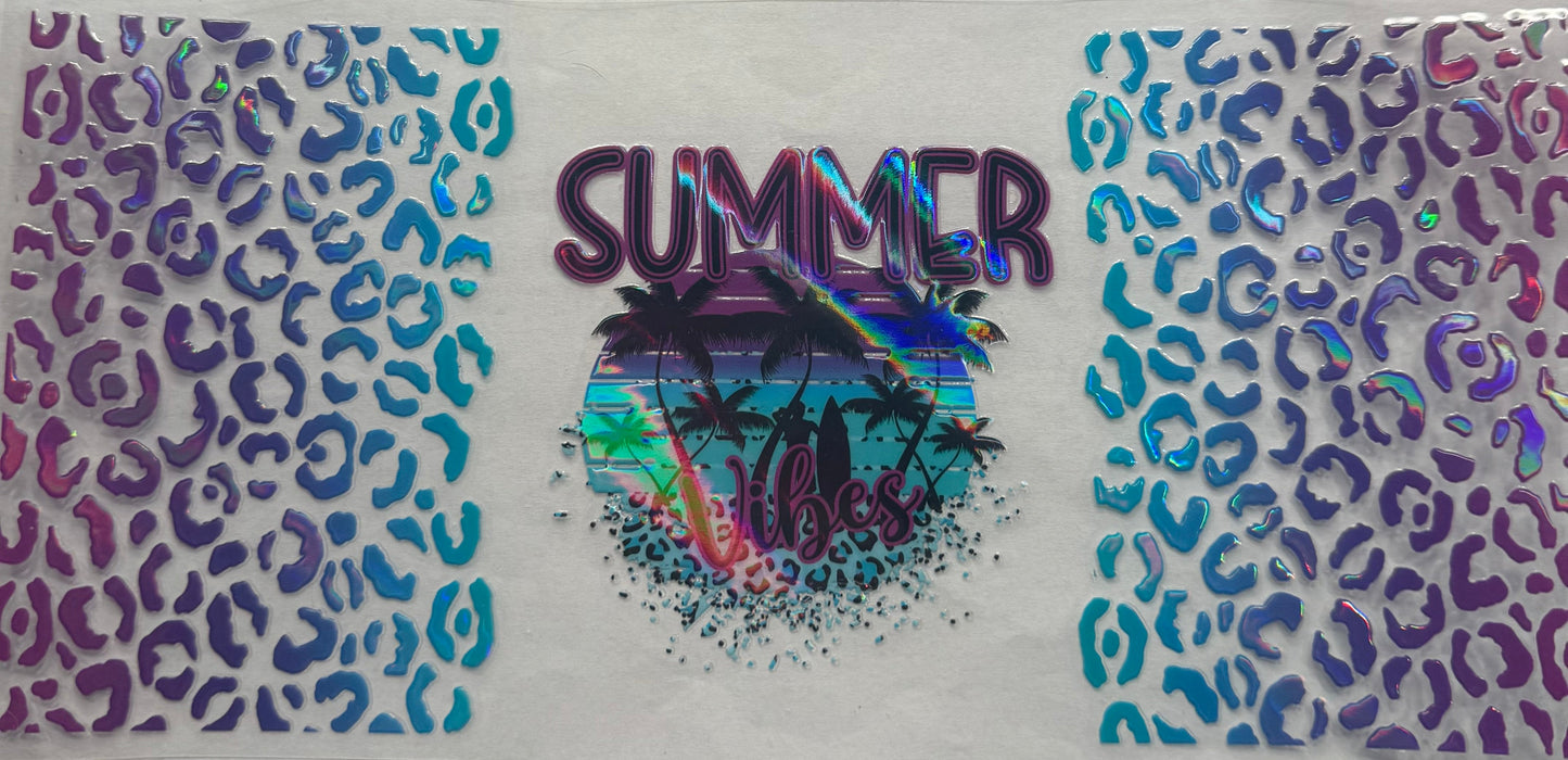 uvdtf  transfer wrap Holo summer vibes cheetah