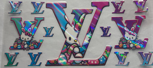 uvdtf  transfer wrap holo Easter lv hello kitty