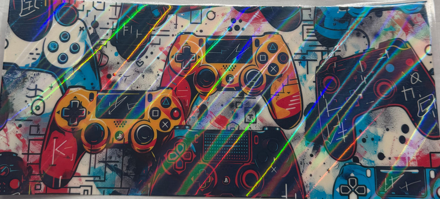 uvdtf  transfer wrap holo big gaming controller