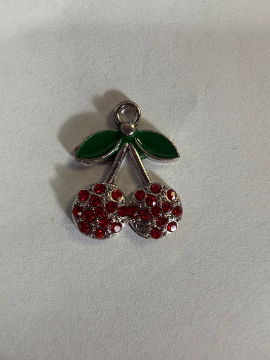 Charms cherry with smaller rhinestones