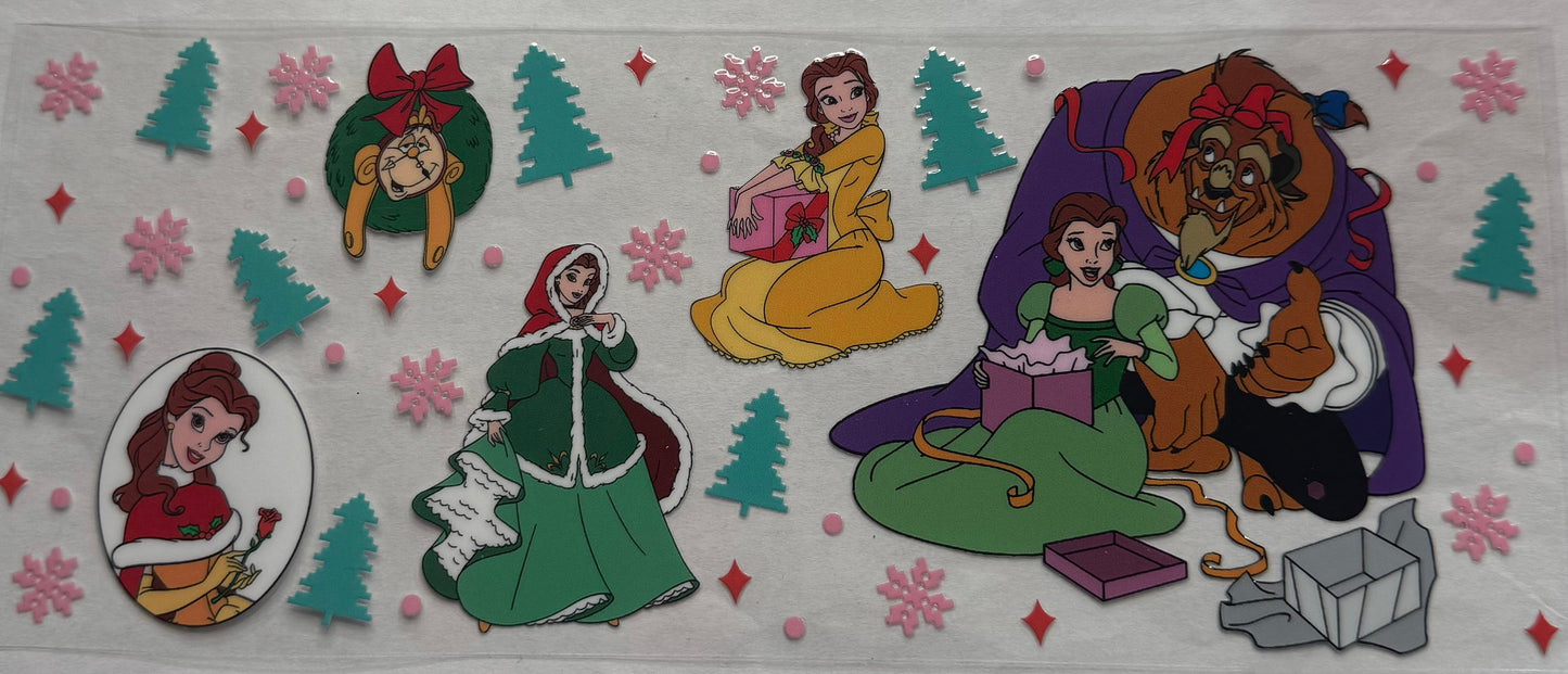 uvdtf  transfer wrap Disney  Christmas beauty and beast