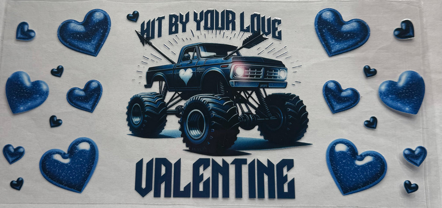 uvdtf  transfer wrap Valentine’s monster truck