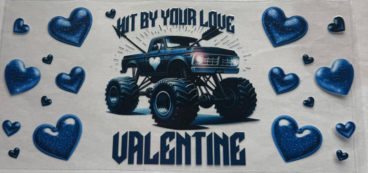 uvdtf  transfer wrap Valentine’s monster truck