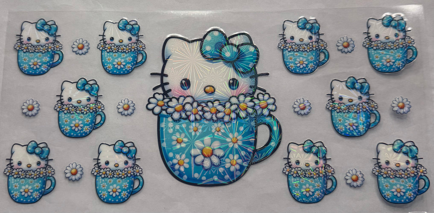 uvdtf  transfer wrap holo teacup hello Kitty