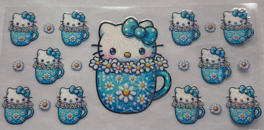 uvdtf  transfer wrap holo teacup hello Kitty