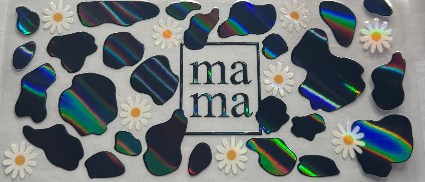 uvdtf  transfer wrap holo cow mama