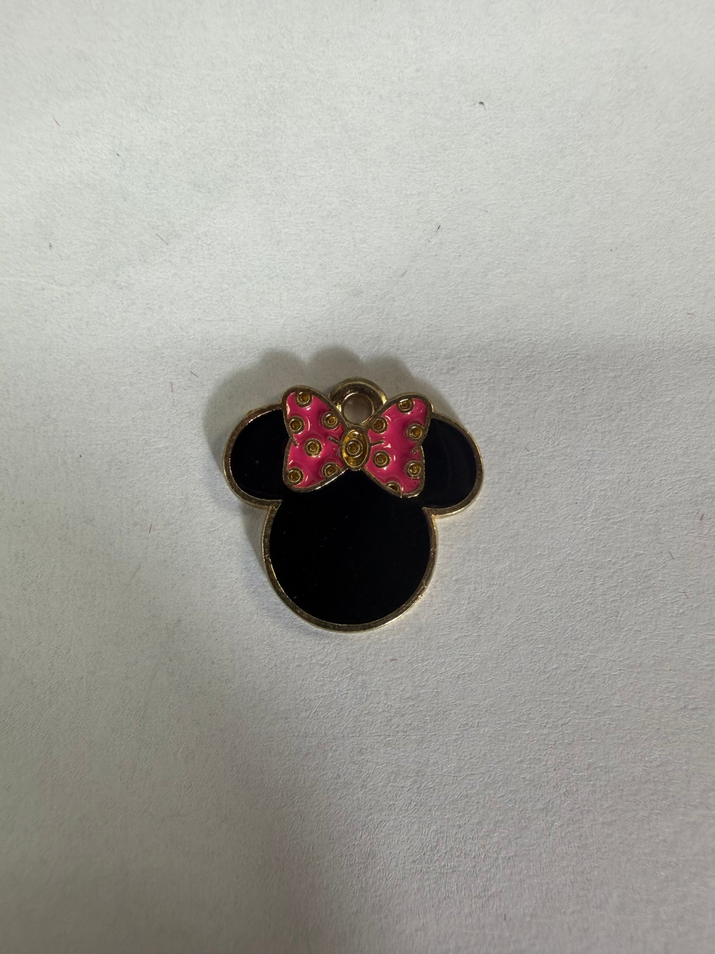 Charms girl mouse head pink bow