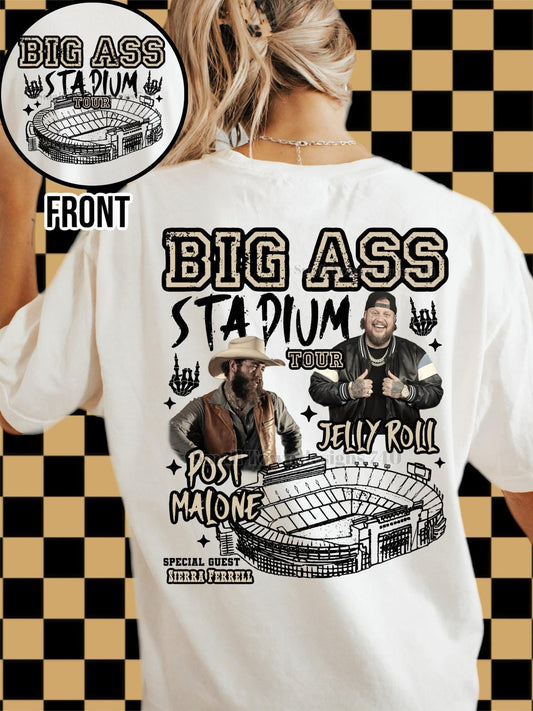 Custom t-shirt concert theme jelly roll and post Malone