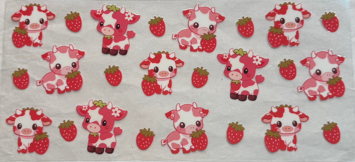 uvdtf  transfer wrap strawberry cow