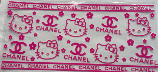 uvdtf  transfer wrap pink hello kitty Chanel