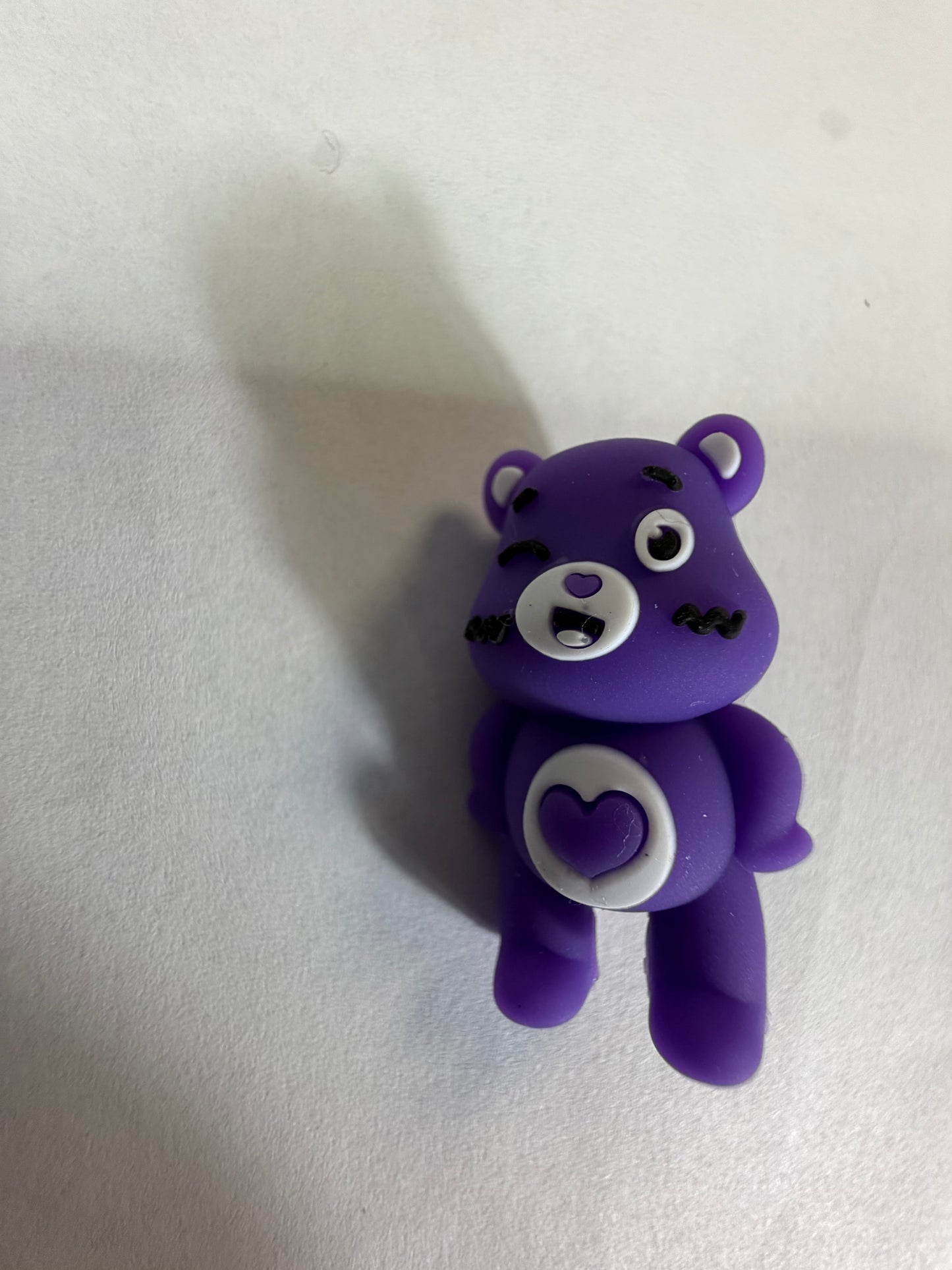 Focal 3d purple carebear with heart belly