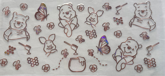 uvdtf  transfer wrap Winnie the Pooh copper