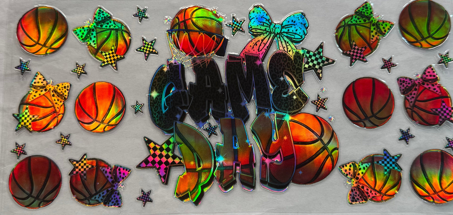 uvdtf  transfer wrap holo game day basketball