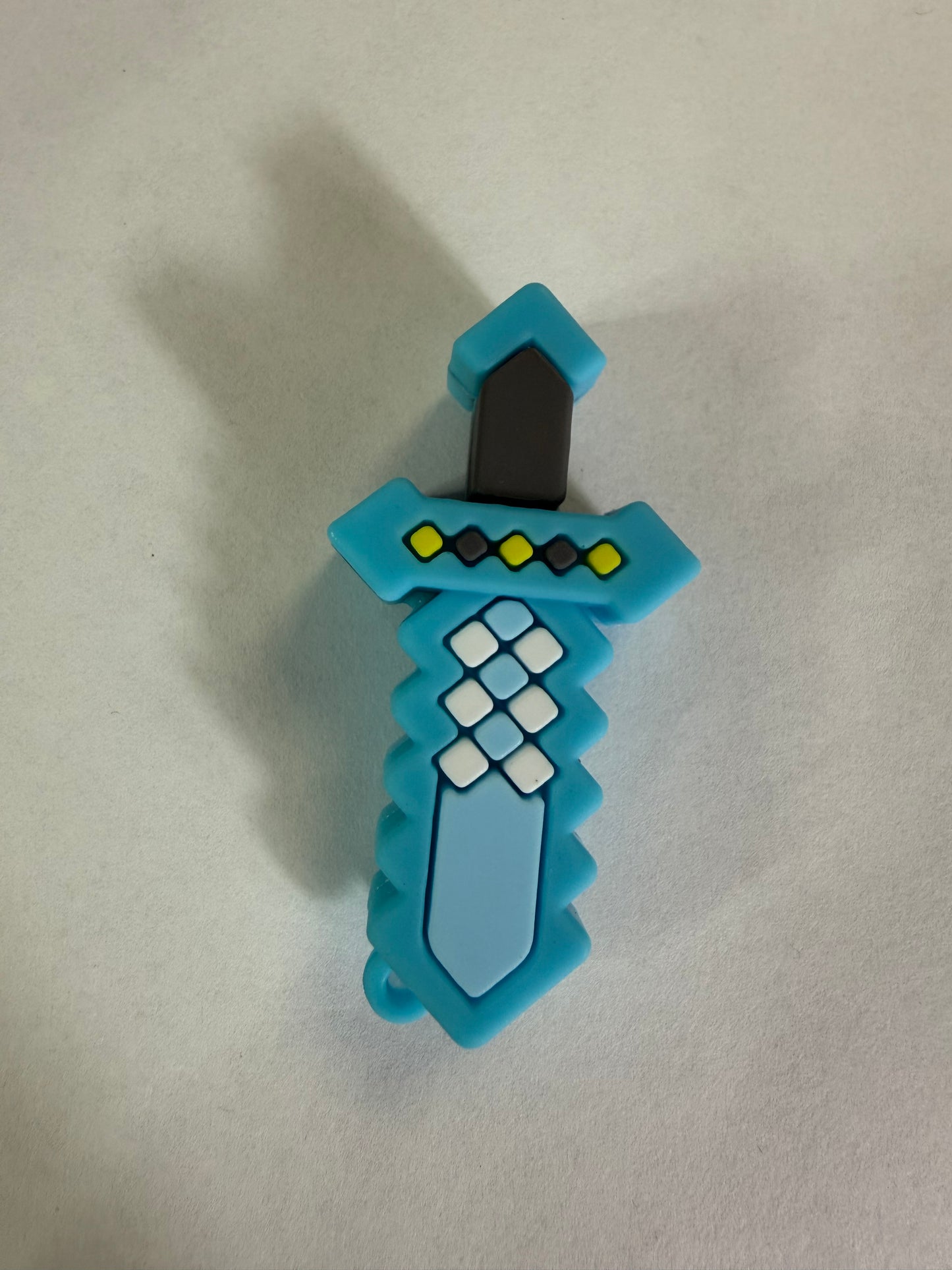 Pen topper silicone Blue sword