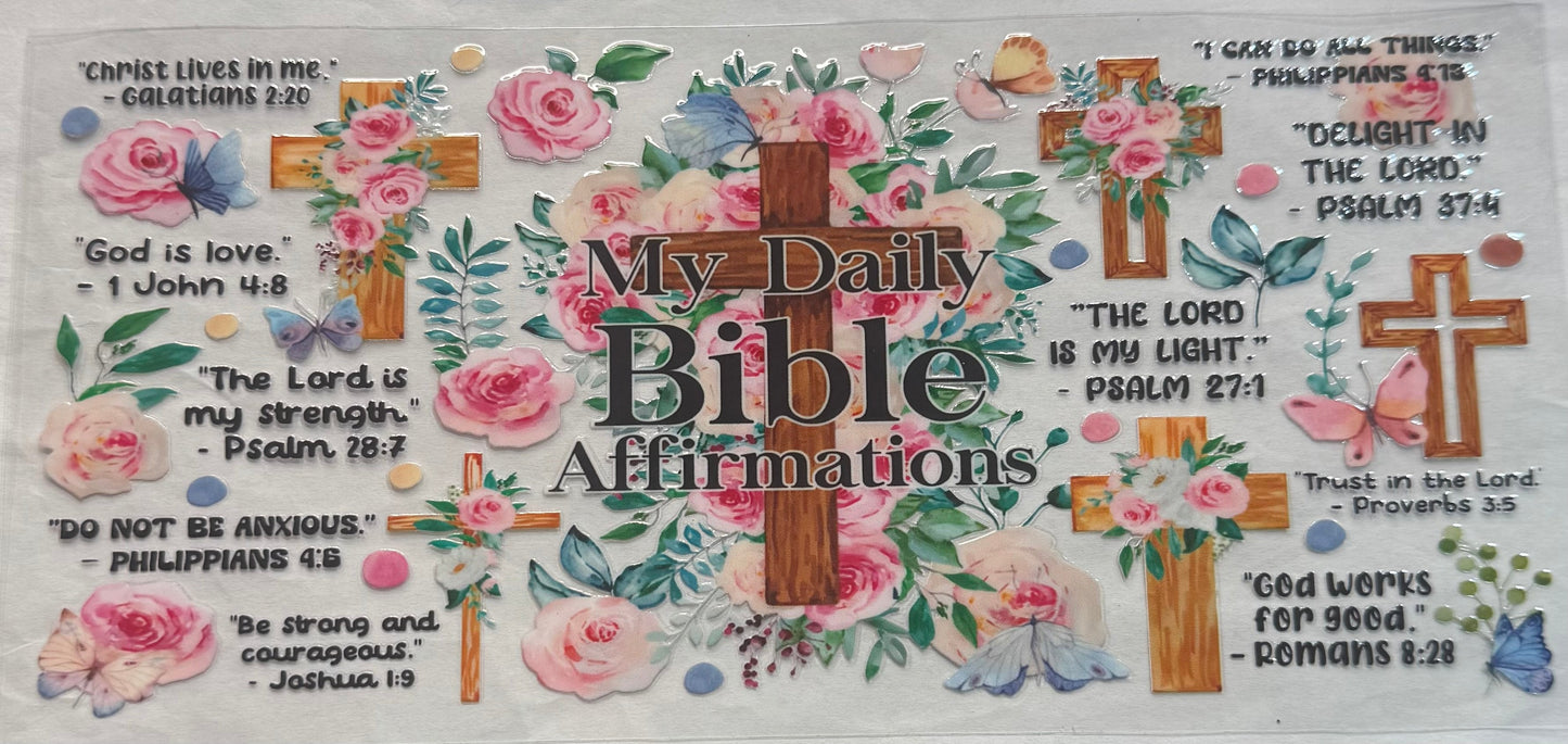 uvdtf  transfer wrap my daily bible affirmation! Faith
