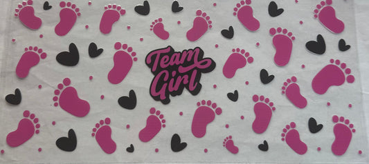 uvdtf  transfer wrap team girl gender reveal