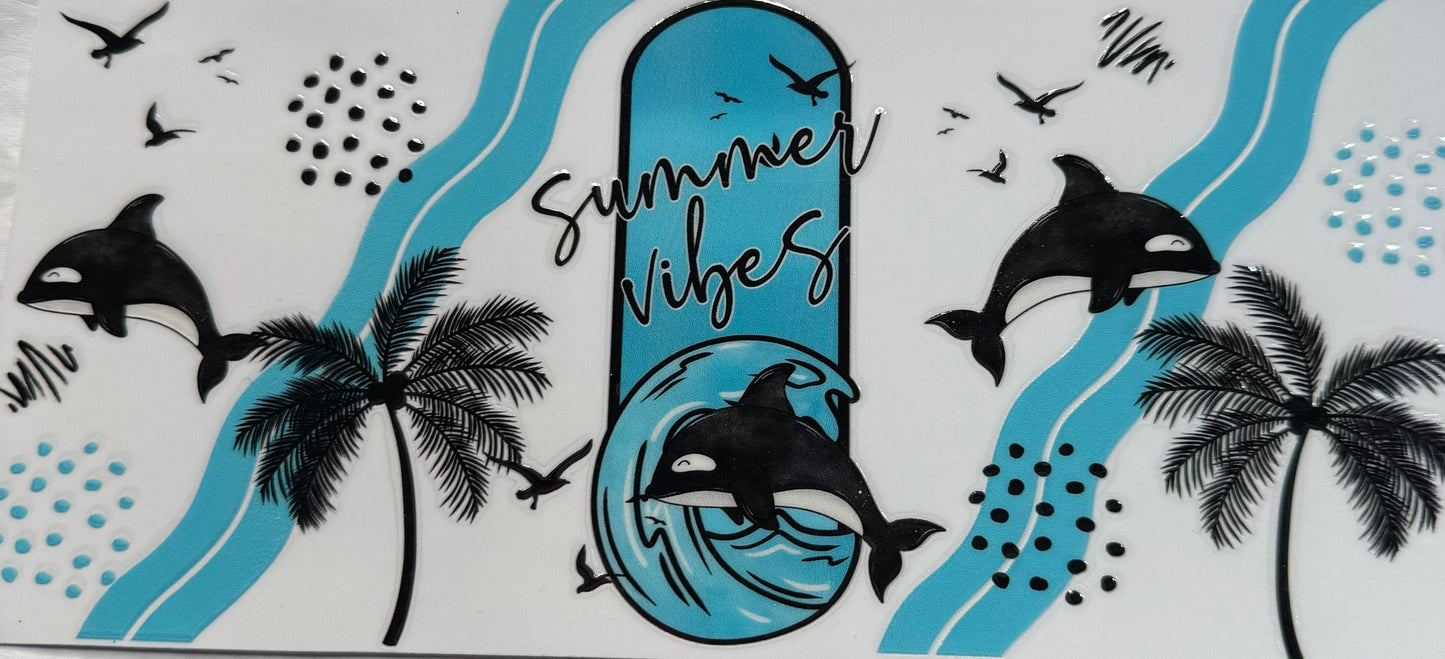 uvdtf  transfer wrap summer vibes whale