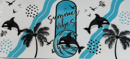 uvdtf  transfer wrap summer vibes whale
