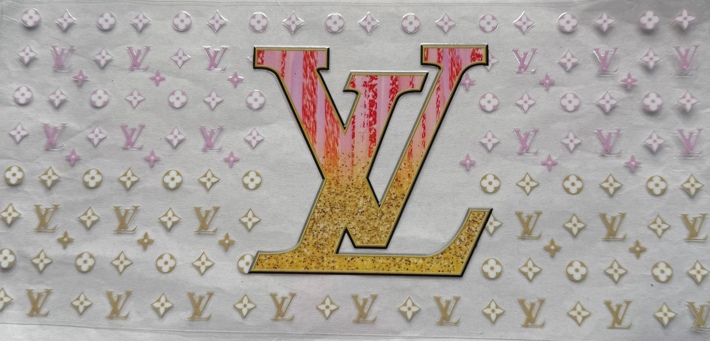 uvdtf  transfer wrap Lv ombré red and yellow