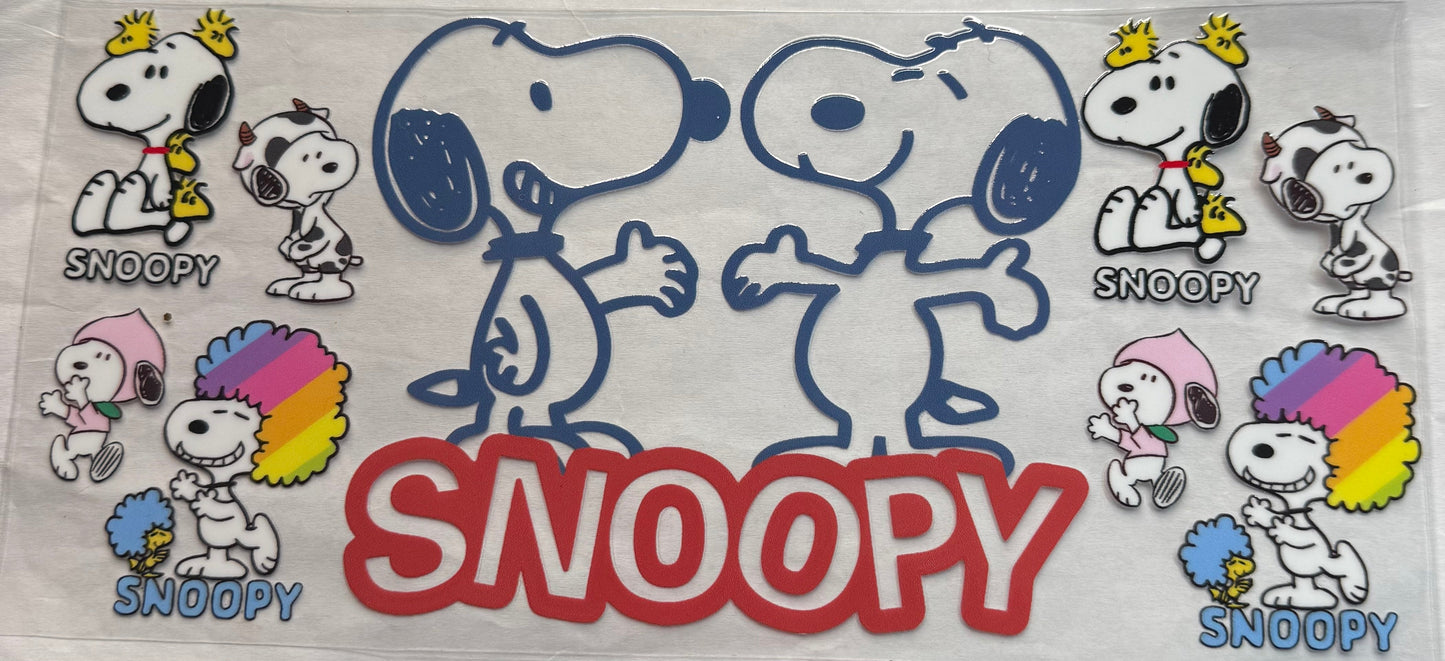 uvdtf  transfer wrap snoopy happy