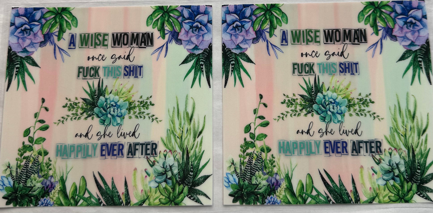 uvdtf  transfer wrap wise women funny floral
