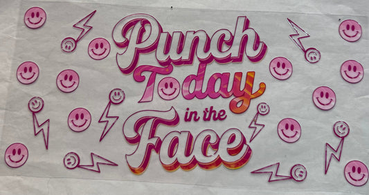 uvdtf  transfer wrap punch  today in face with smile faces