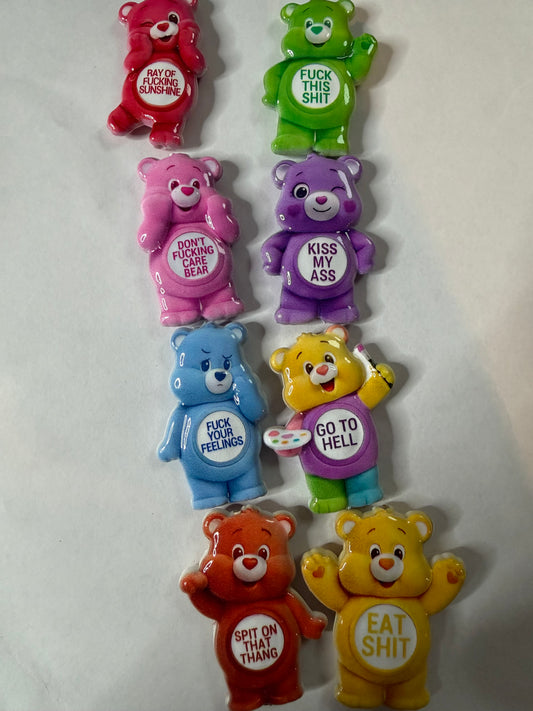 Acrylic focal Big naughty Care Bears mystery
