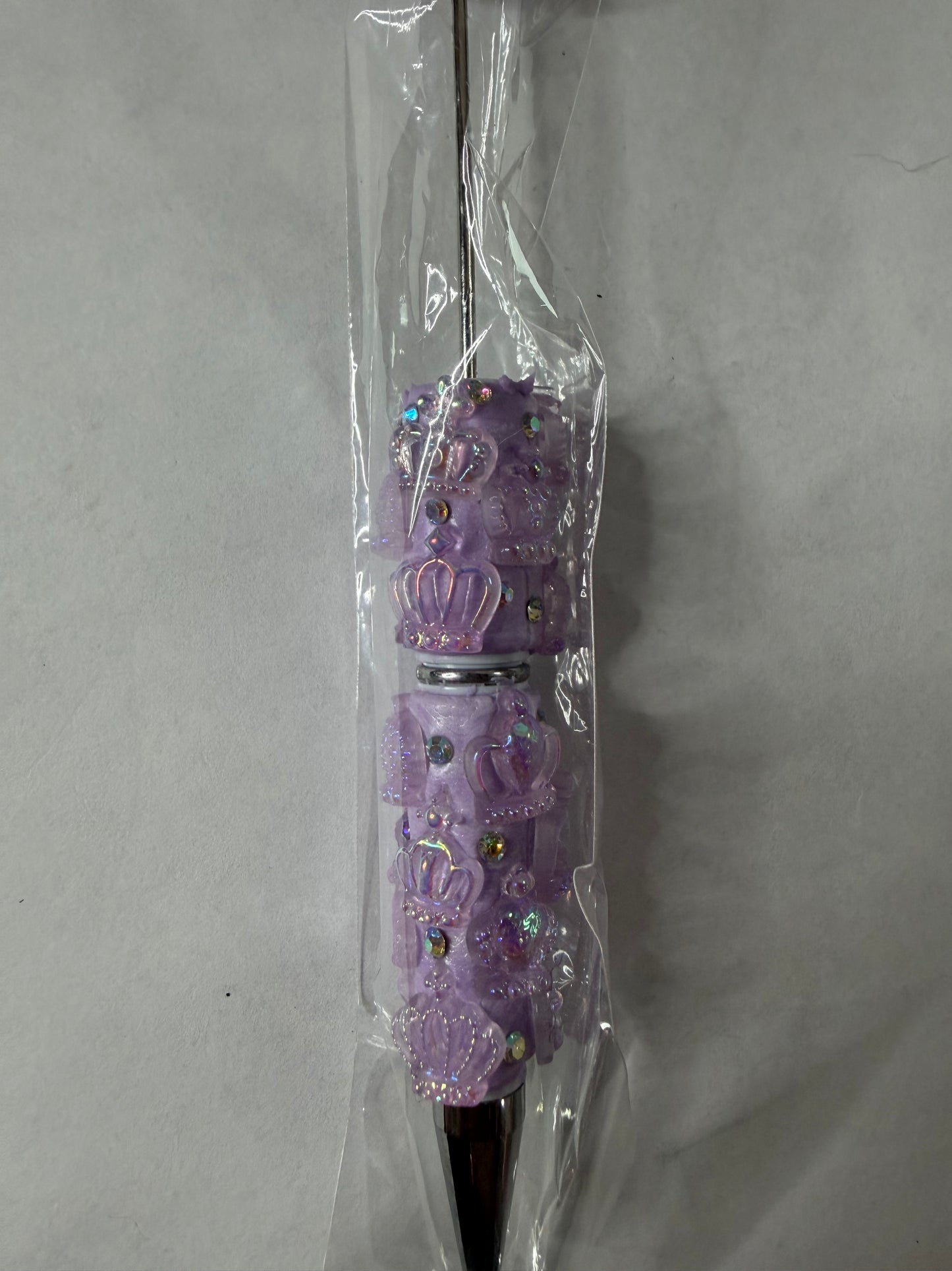 Beadable pen just the pen Purple crowns