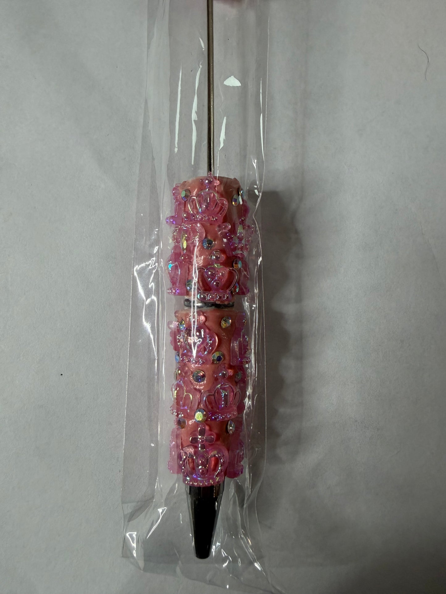 Beadable pen just the pen Pink crowns
