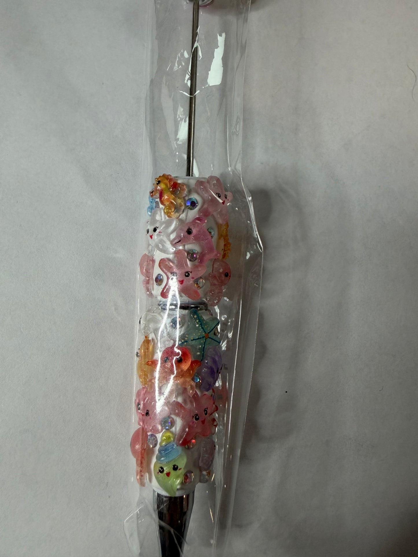 Beadable pen just the pen White ocean beach