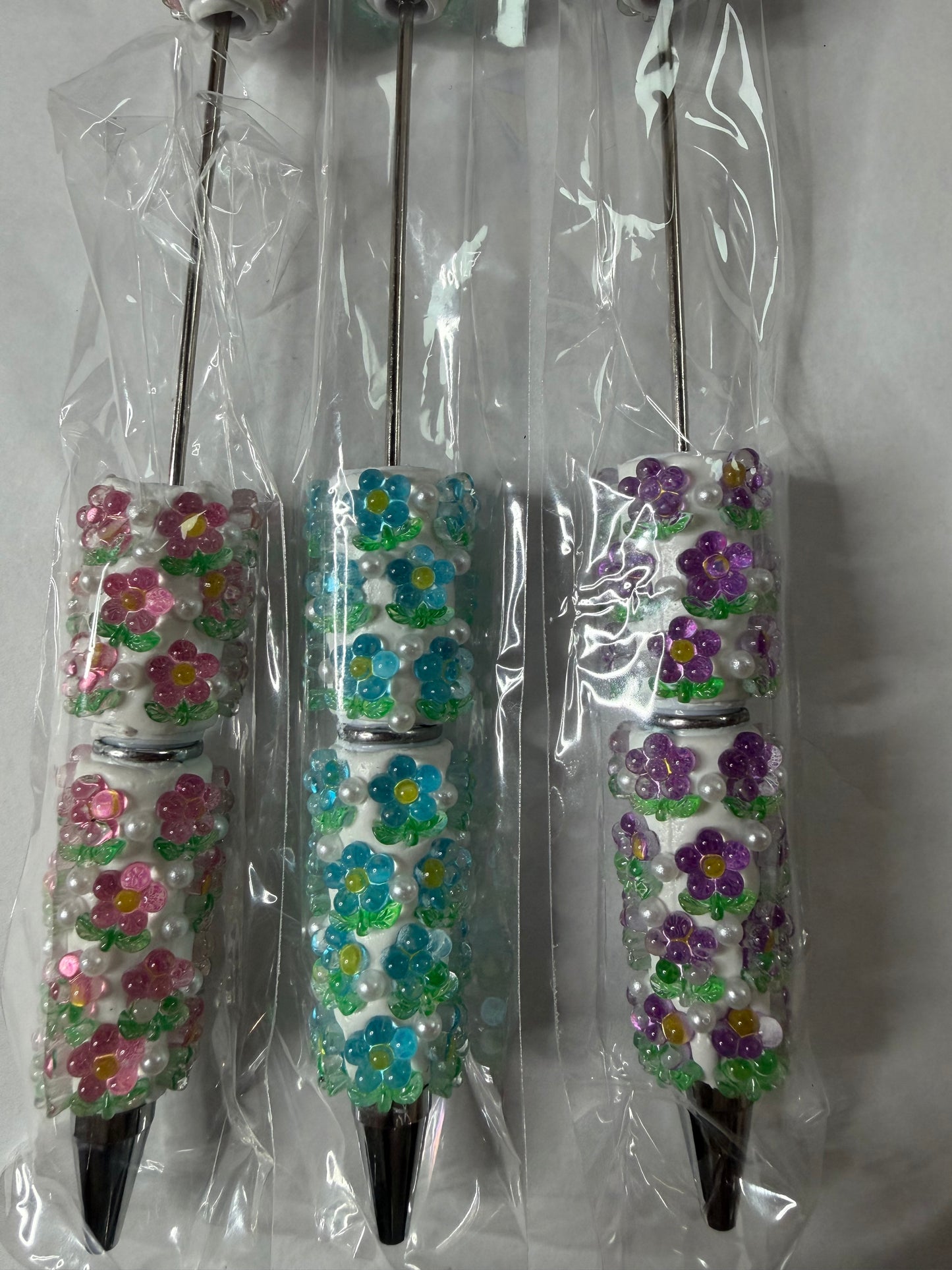 Beadable pen just the pen Mystery flower