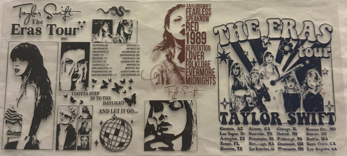 uvdtf  transfer wrap Taylor swift eras tour